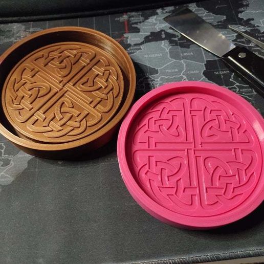 Celtic Coaster stencil for silicon mould 3D model