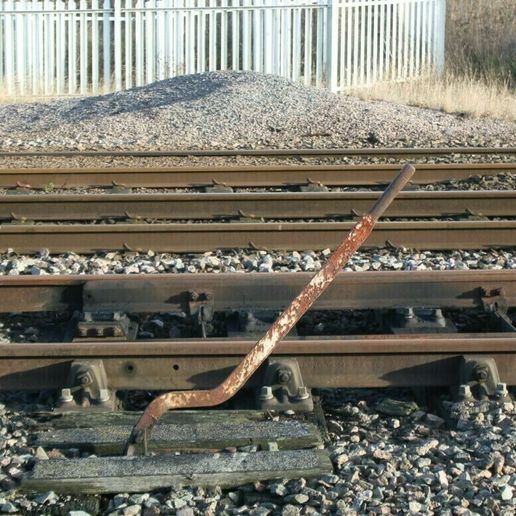 2018_at_Gobowen_station_-_yard_point_lever-2.jpg MANUAL POINT LEVER 7MM SCALE O GAUGE MODEL RAILWAY BUILDING