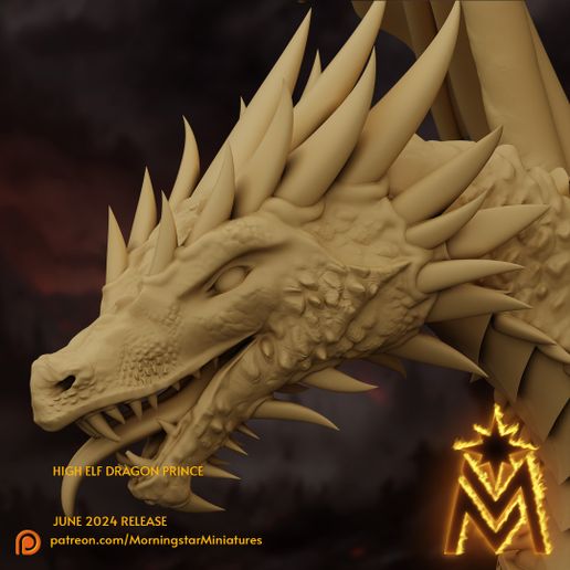 3a-High-Elf-Dragon-Prince-32mm-Close-up-2.jpg High Elf Dragon Prince | Presupported Miniature