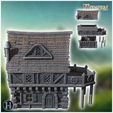 2.jpg Medieval building with fireplace and large terrace on wooden platform (42) - Medieval Gothic Feudal Old Archaic Saga 28mm 15mm RPG