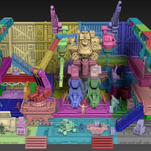 Repair_Bay_Diorama_01.png Repair Bay Set Plus Mech