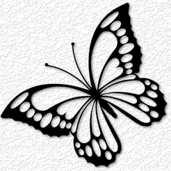 project_20230604_1319509-01.png STL file butterfly wall art butterfly wall decor 2d art・3D printer model to download
