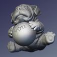 Dog_bottom.jpg The puppy with a ball 3D print model