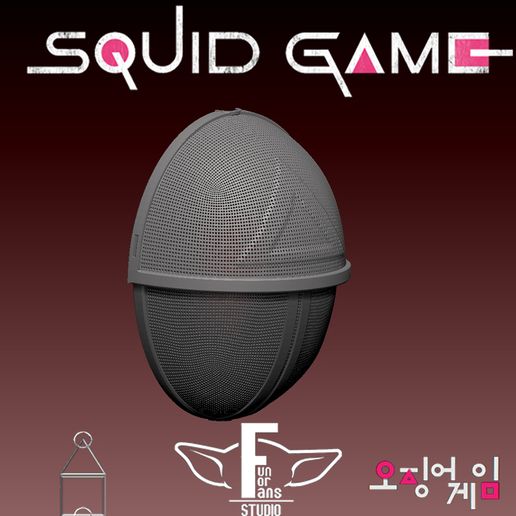 masksoldier8.jpg Descargar archivo STL El juego del calamar mask/ Squid Game Mask - Front Man Mask Squid Game • Objeto imprimible en 3D, Fun_for_Fans
