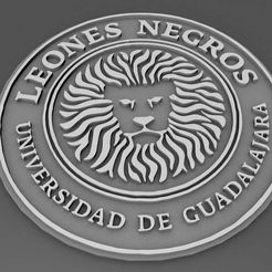 leones_negros.jpg Free STL file Liga mx - Leones negros - easy print・3D printer model to download