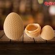 Crochet-Knit-Egg-STL-3D-Print-File.jpg Crochet Knit Egg, No Support For Printing