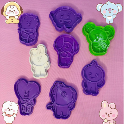 BT21 COOKIE CUTTERS 3D model