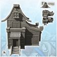 2.jpg Large medieval building with curved roof and access staircase (7) - Medieval Gothic Feudal Old Archaic Saga 28mm 15mm RPG