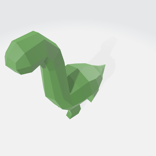 🦖 Brontosaurus low poly・Archivo STL para Impresión 3D・Cults
