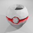 3.png Lowpoly And Normal Version of Pokeball penstand / Vase Collection