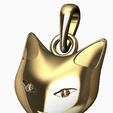 Organic002.png STL file Gold Cat Pendant・3D printer design to download