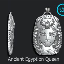 nefertety-8-1.jpg Fichier STL Pendentif en forme de reine de l'Egypte ancienne・Modèle à télécharger et à imprimer en 3D