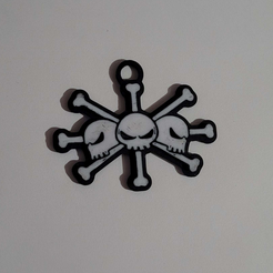 blackbeard-keychain-image.png Fichier STL Porte-clés Barbe Noire Pirates (One Piece)・Plan à imprimer en 3D à télécharger