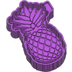 pineapple-3.png STL file Pineapple FRESHIE MOLD - SILICONE MOLD BOX・Model to download and 3D print