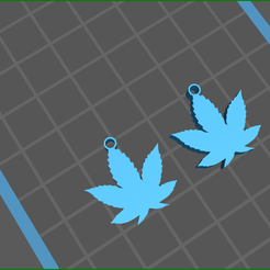 screenShot_canabis_earrings.png STL file cannabis earrings・3D print design to download