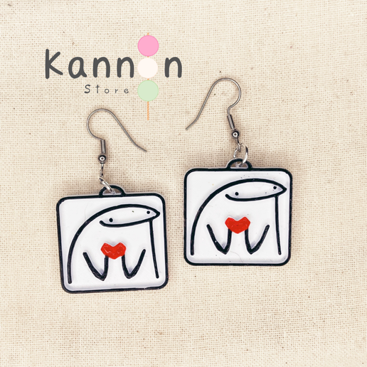 Flork In Love Earrings 3D model
