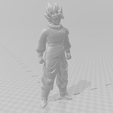 4.png Son Goku Yadrat Super Saiyan 3D Model