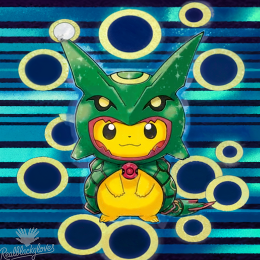 🐉 Poncho Wearing Pikachu Cosplay Rayquaza・ STL File for 3D