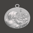 5.png Pingente Mãe Maria e Menino Jesus, Medalhão Religioso, Sagrada Família, Presente Espiritual