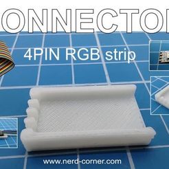 Label1.jpg Free STL file connector 4PIN RGB strip・3D printer model to download, NerdCorner