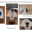Modification to hand sanitiser dispenser to reduce amount dispensed.jpg Hand sanitiser dispenser modification