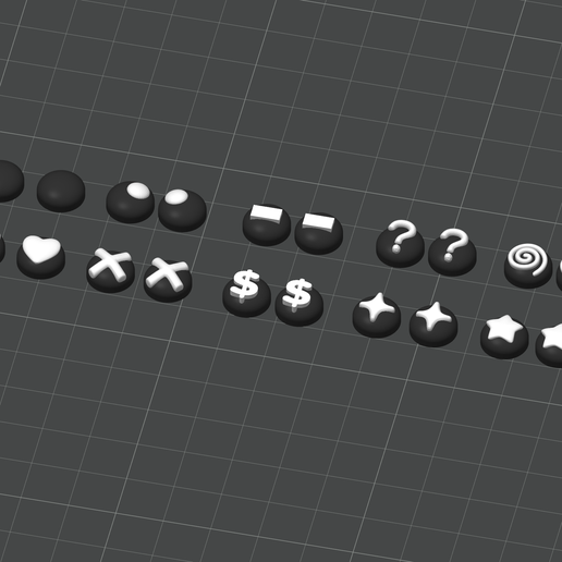 3d-view-printable-funky-eyes-multicolor1.png Serev3D Printable Craft Eyes - Funky Edition, Cabochon Glass Eye Replacement 3D Model STL/3MF