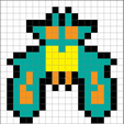Galaga-enemy-ship-2-pixel-map.png Galaga pixel wall art