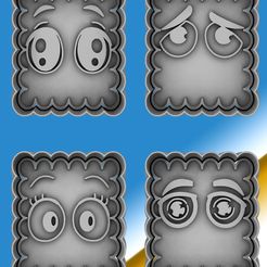 4.jpg STL file BN Bonhome cookie cutter eyes・3D printable design to download