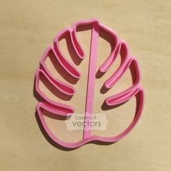 hoja2.jpg Archivo STL leaf monstera tropical cookie cutter. Cortante de galletas hoja monstera・Plan para descargar y imprimir en 3D