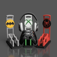Spiderman-Controller-and-Headset-Stand-10.png Spiderman Dual Controller & Headset Stand
