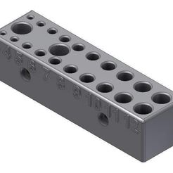 drzak1.jpg Free STL file Drill bit holder - stable and wall mount・Template to download and 3D print