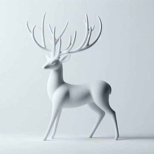 Elegant Deer Showpiece | 3D Printable Animal Sculpture | Modern Home Décor | Nature Inspired Design | Trending 3D Model