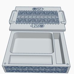 Captura-de-Pantalla-2023-01-29-a-las-19.45.34.jpg STL file MAGNETIC LID TRAY BOX WEED TRAY-BOX 5 180X140X45MM EASY PRINT PRINTING WITHOUT SUPPORTS・Design to download and 3D print
