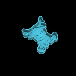 rena1.png STL file Cortador Biscoito Rena Natal / Cookie Cutter Reindeer Christmas・3D print design to download
