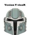 Vesion T visoR The Mandalorian post apocalyptic helmet UPDATE