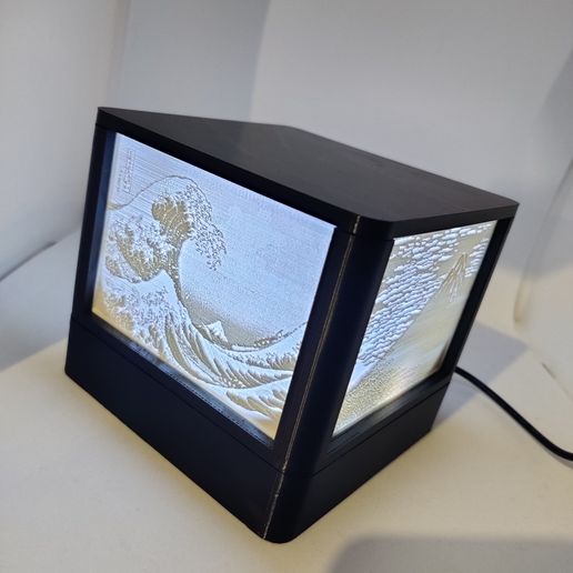 BOX LITHOPHANE LED BY HOKUSAI 3D model
