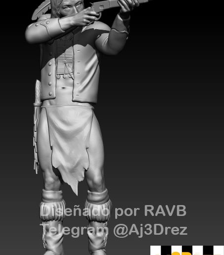 WARRIOR OF THE SIOUX TRIBE 3D model