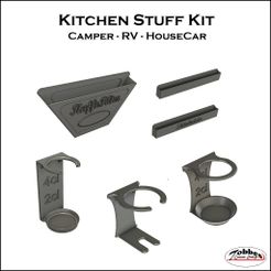 Kitchen_stuff_kit_00.jpg Free STL file Kitchen stuff for RV and Camper・3D printing template to download