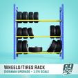 3.jpg Wheels / Tyres rack for garage diorama - 1:24 scale