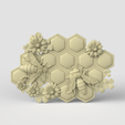 Bee-panel-stl.358.png 3D Model STL CNC Router file Bee Panel