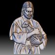 219.jpg Jesus Christ with the lamb - bas-relief for CNC router
