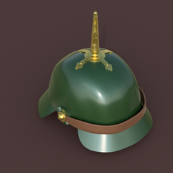 Helmet.png Fichier STL gratuit Casque Prussien Spike・Plan pour impression 3D à télécharger, Piggie