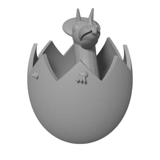 Hatching Dinosaur Egg with Baby Triceratops