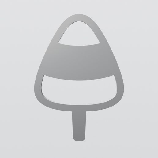 Halloween 3D Printable Candy Corn STL Model - Spooky Confectionery Shape Cake Topper