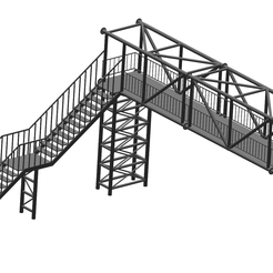 1.png 3D file Pedestrian bridge・Model to download and 3D print