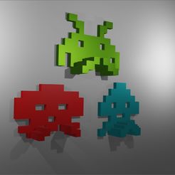 Space-Invaders-foto.jpg Fichier STL Porte-casque Space Invaders・Modèle imprimable en 3D à télécharger