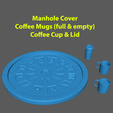 Manhole Cover Coffee Mugs (full & empty) Coffee Cup & Lid = Ne as = S — oe Marvel Crisis Protocol Bases, Debris, and Terrain - pack 2