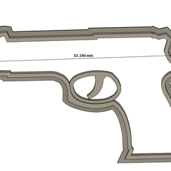 obraz_2022-01-24_141847.png Download 3MF file GUN cookie cutter handgun • 3D printer object, LukasO