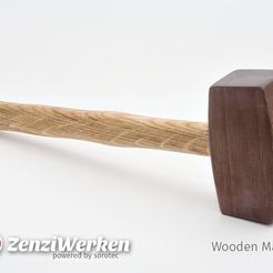 1e7d9f699d265eacb980fcdce6de2bd7_display_large.jpg Free STL file WoodenMallet cnc・3D print object to download