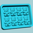 bh6.png Jelly Candy Molding Bear Heart - Gummy Mould